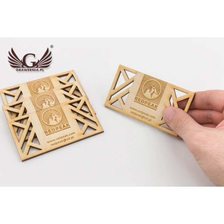 Eco Wooden Business Cards - Raw Unvarnished - Engraved - WZ030