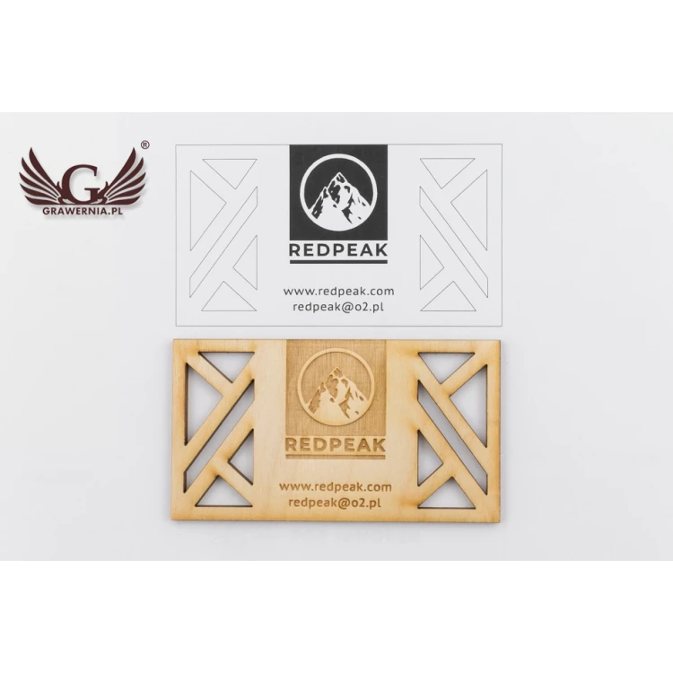 Eco Wooden Business Cards - Raw Unvarnished - Engraved - WZ030