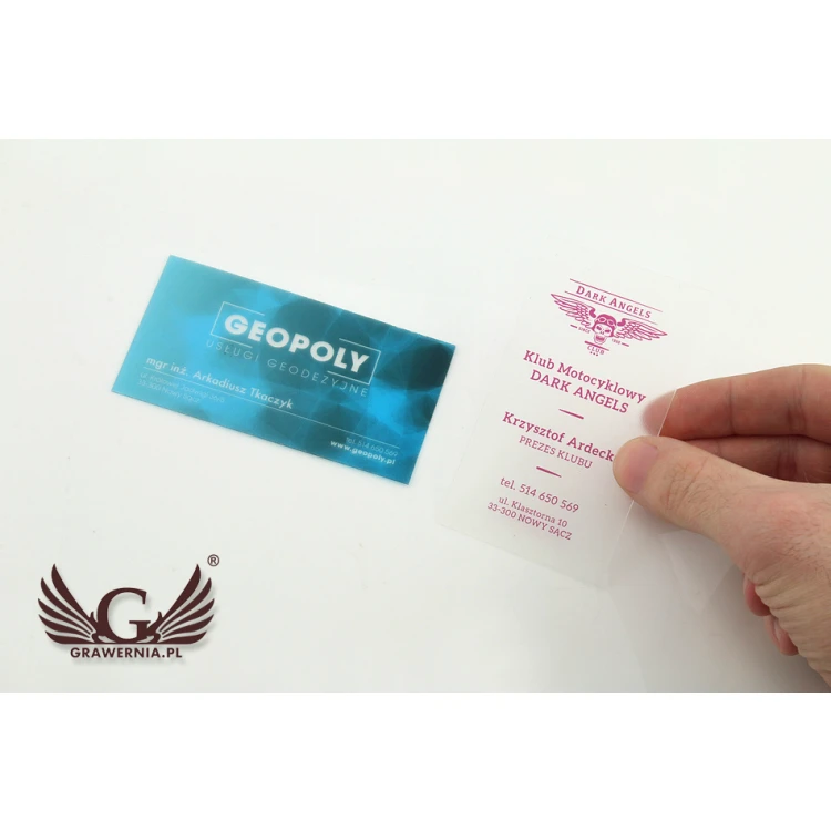 Plastic Business Cards 0.4mm Frosted - UV Color Print