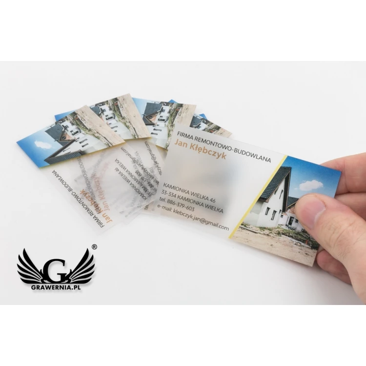 Plastic Business Cards 0.4mm Frosted - UV Color Print
