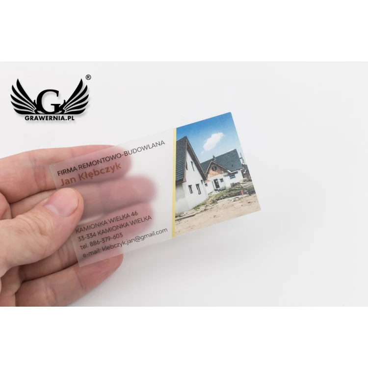 Plastic Business Cards 0.4mm Frosted - UV Color Print