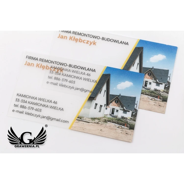 Plastic Business Cards 0.4mm Frosted - UV Color Print