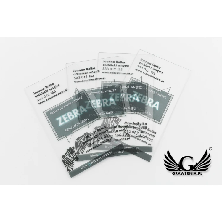 Transparent Plastic Business Cards - WIZ031 - UV Color Print