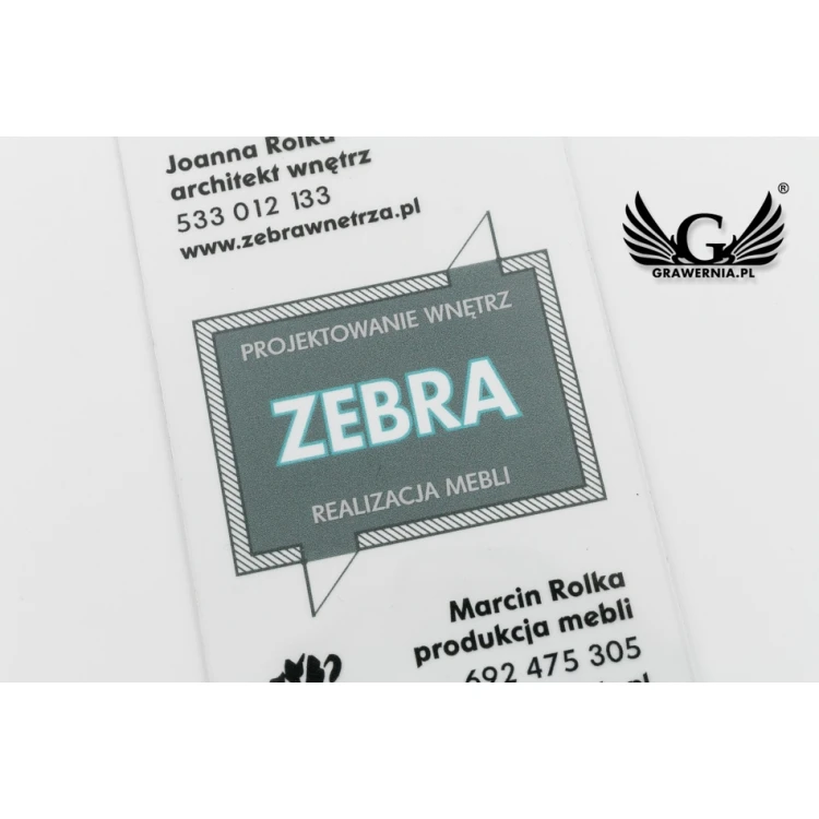 Transparent Plastic Business Cards - WIZ031 - UV Color Print