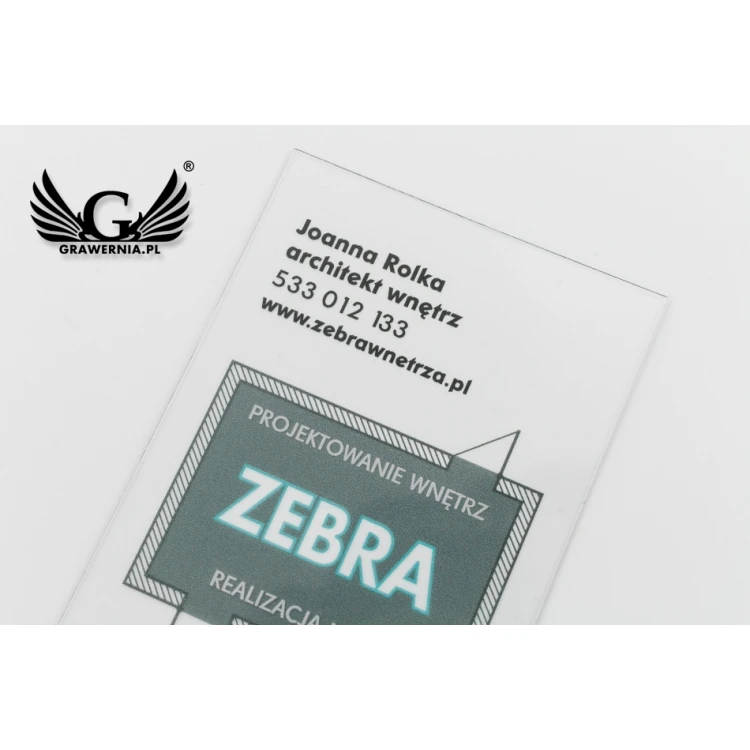 Transparent Plastic Business Cards - WIZ031 - UV Color Print