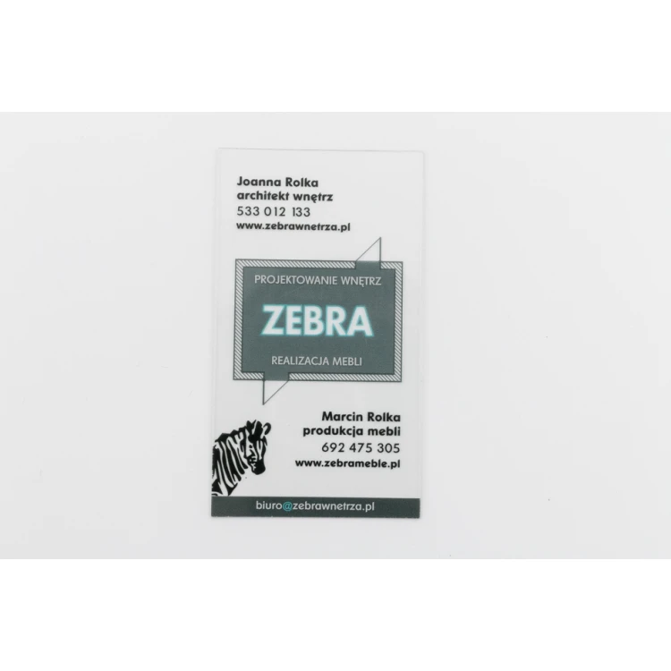 Transparent Plastic Business Cards - WIZ031 - UV Color Print