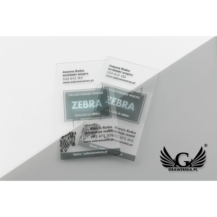 Transparent Plastic Business Cards - WIZ031 - UV Color Print