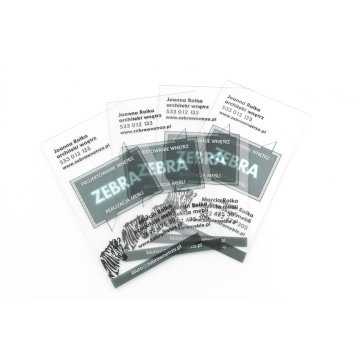 Transparent Plastic Business Cards - WIZ031 - UV Color Print