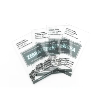 Transparent Plastic Business Cards - WIZ031 - UV Color Print