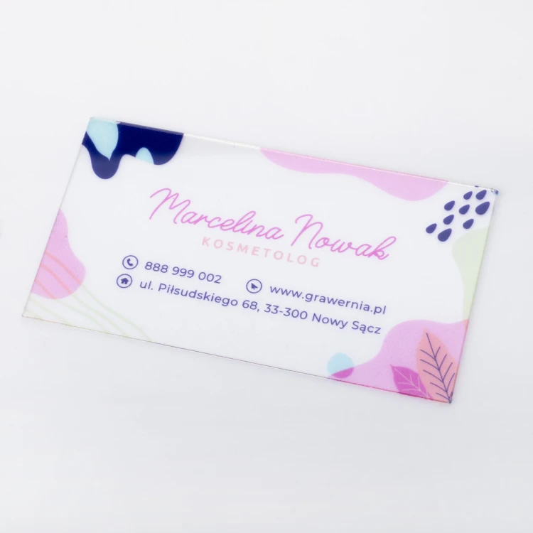 Transparent Foil Business Cards - WIZ039 - UV Color Print