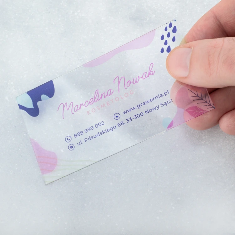 Transparent Foil Business Cards - WIZ039 - UV Color Print