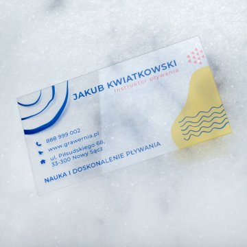 Transparent Foil Business Cards - WIZ040 - UV Color Print
