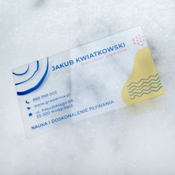 Transparent Foil Business Cards - WIZ040 - UV Color Print