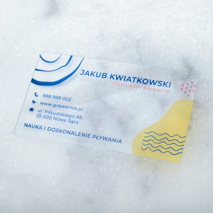 Transparent Foil Business Cards - WIZ040 - UV Color Print