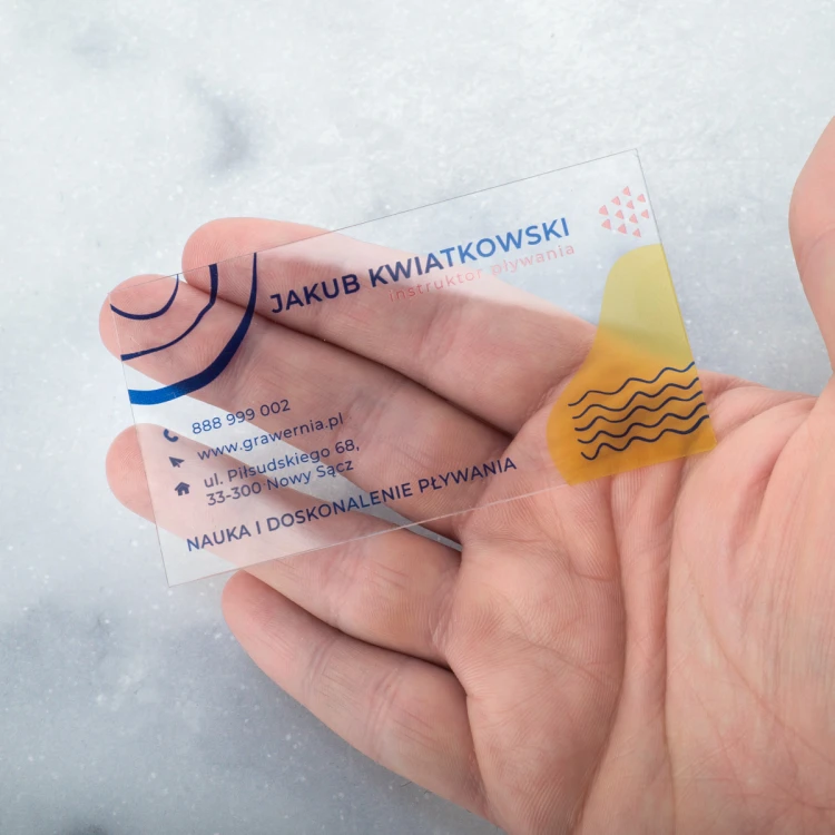 Transparent Foil Business Cards - WIZ040 - UV Color Print