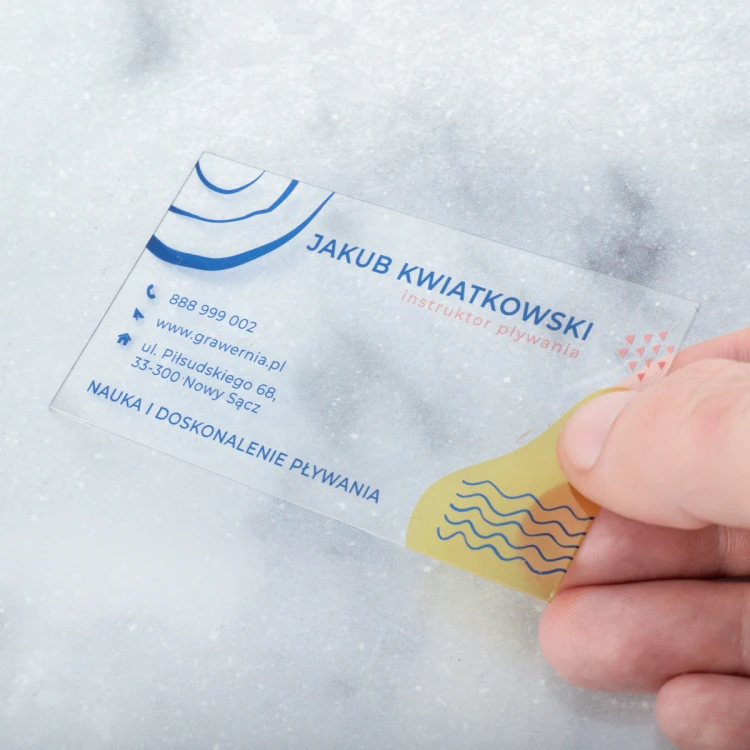 Transparent Foil Business Cards - WIZ040 - UV Color Print