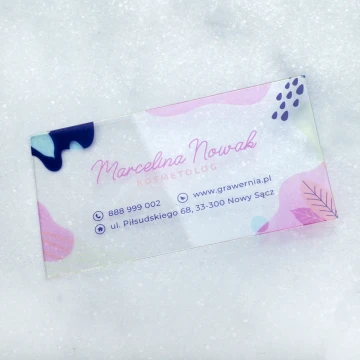 Transparent Foil Business Cards - WIZ039 - UV Color Print