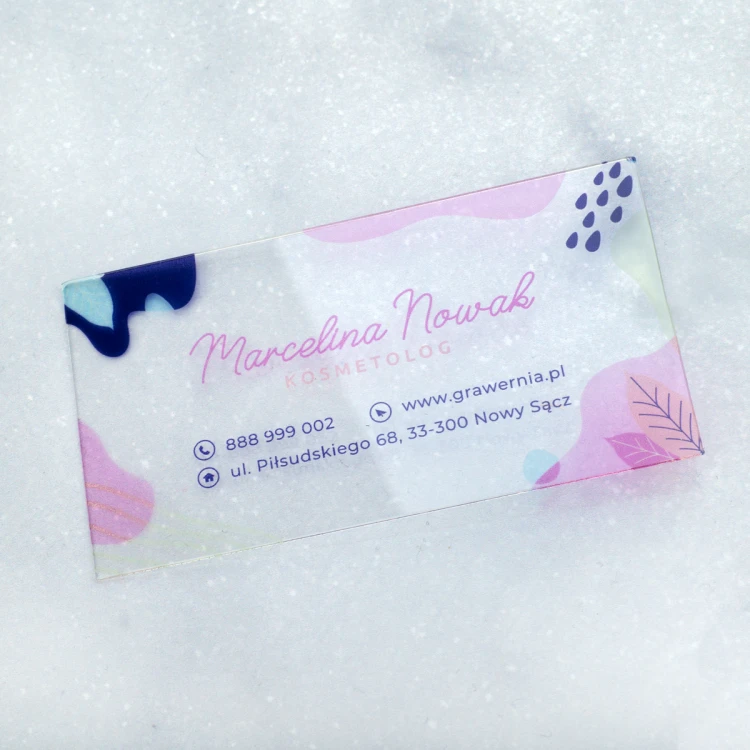 Transparent Foil Business Cards - WIZ039 - UV Color Print