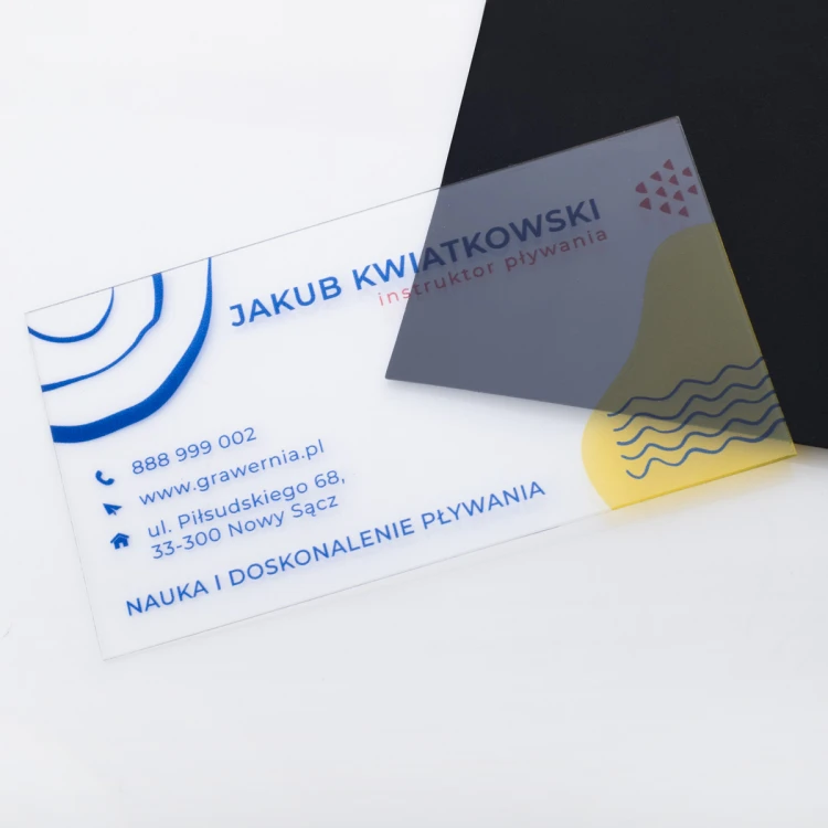 Transparent Foil Business Cards - WIZ040 - UV Color Print