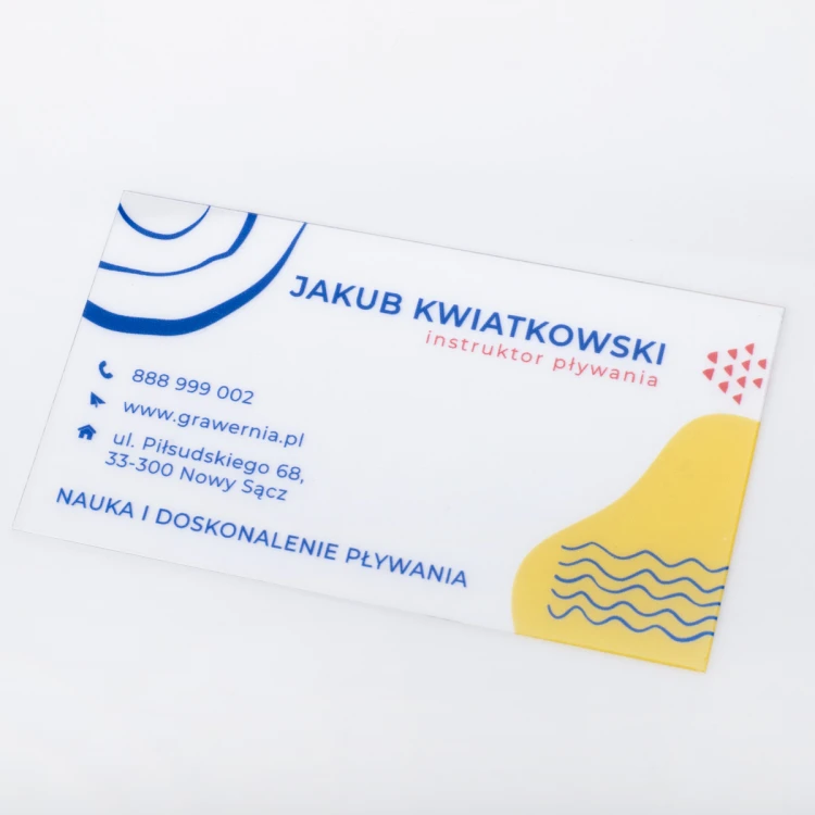 Transparent Foil Business Cards - WIZ040 - UV Color Print