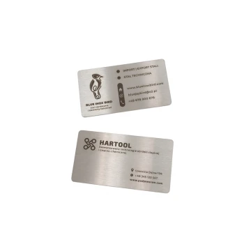 Laser Engraved Steel Business Cards - WIZ032