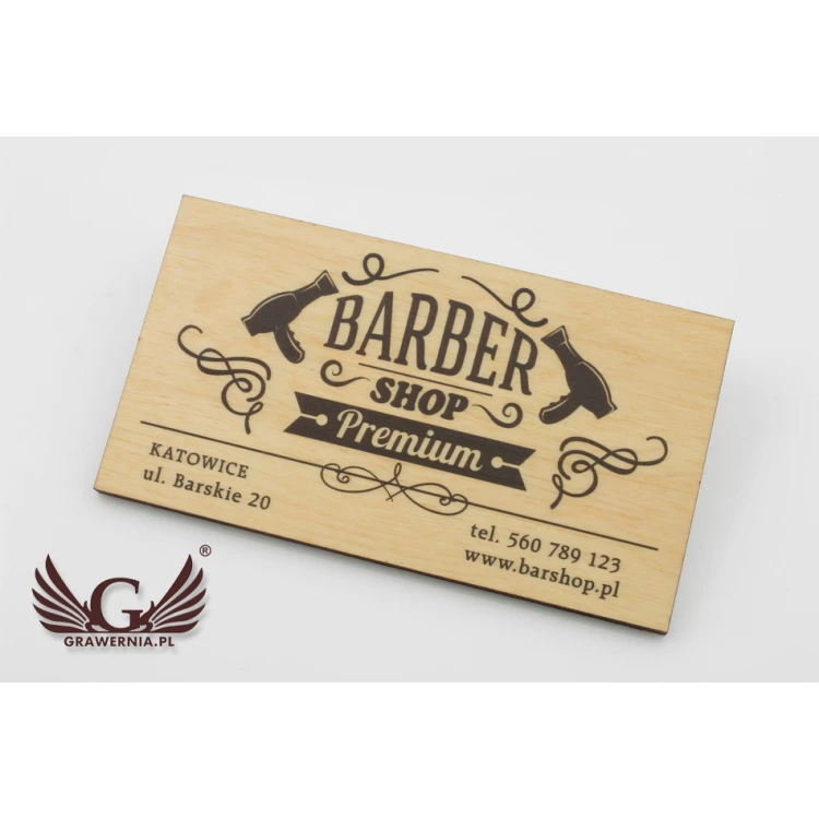 Premium Wood Business Cards - Lacquered - UV Print - WZ022