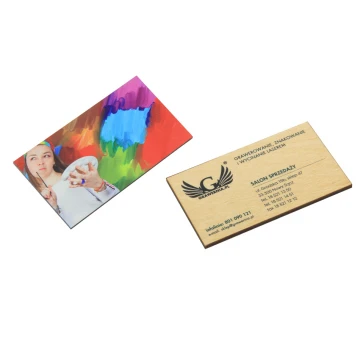 Wooden Business Cards - UV PRINTING - promotional pack of 100 pieces
