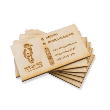 Eco Wooden Business Cards - Raw Unvarnished - Engraved - WZ028