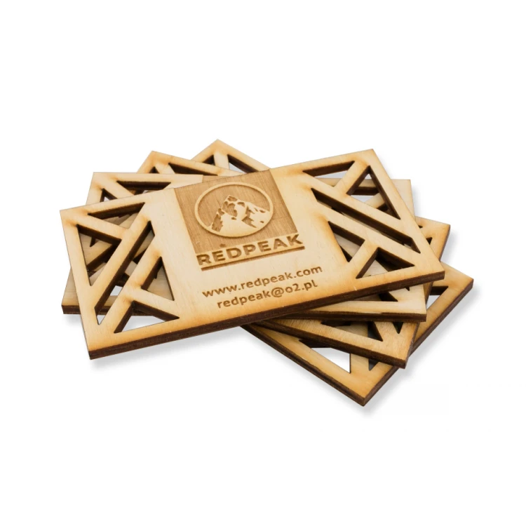 Eco Wooden Business Cards - Raw Unvarnished - Engraved - WZ030