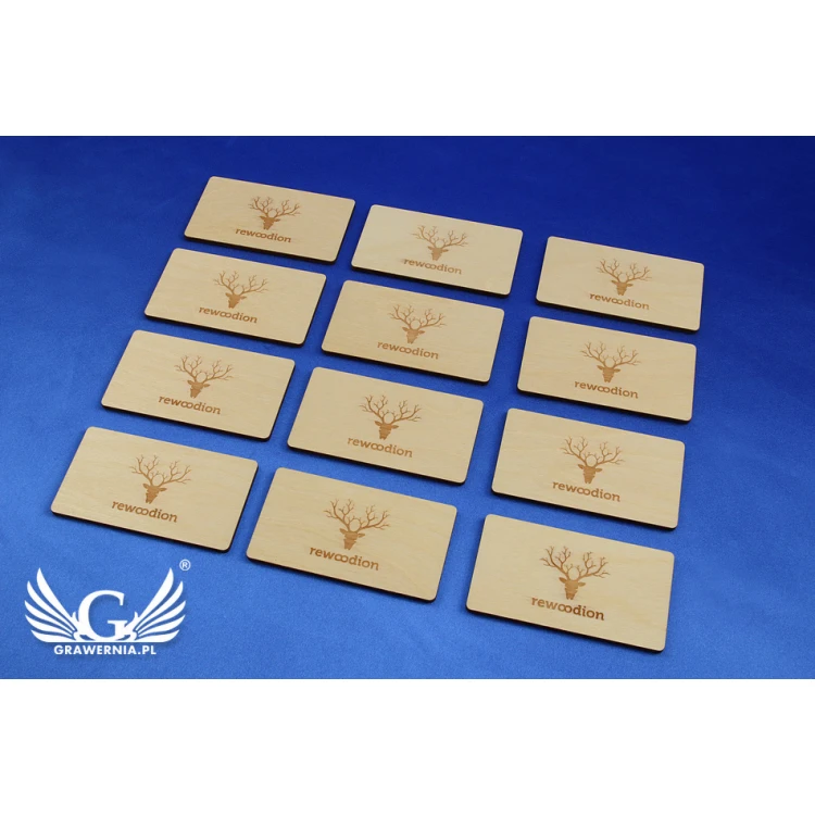 Wooden Business Cards - Laser Engraved