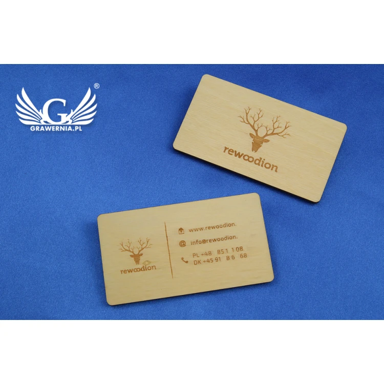 Wooden Business Cards - Laser Engraved