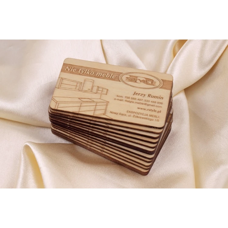 Wooden Business Cards - Laser Engraved
