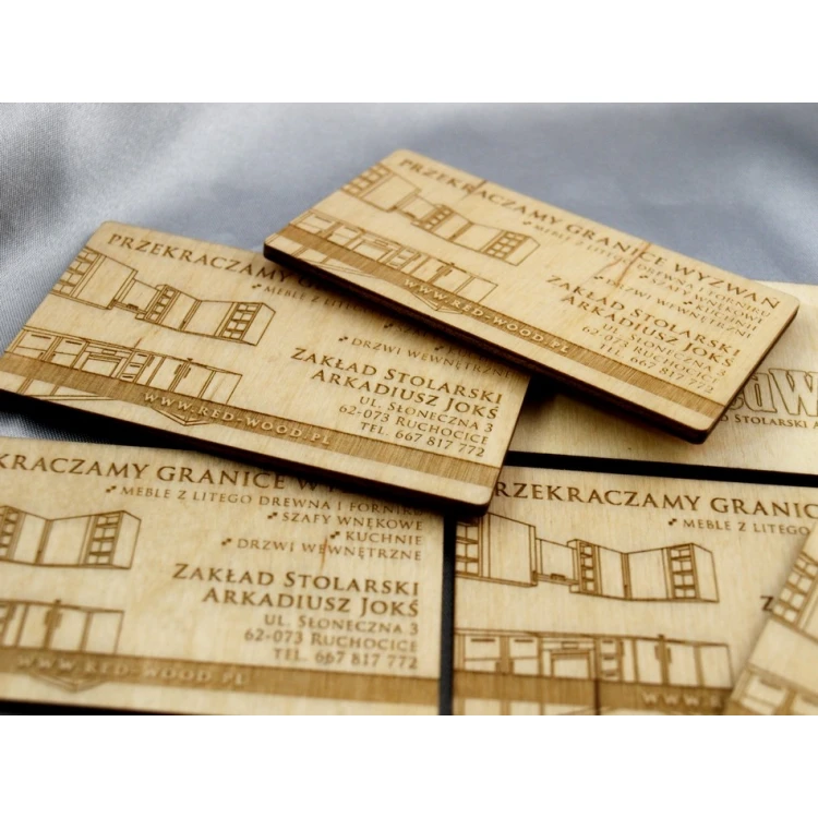Wooden Business Cards - Laser Engraved
