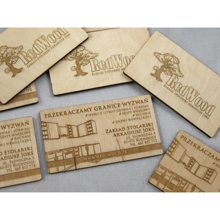 Wooden Business Cards - Laser Engraved