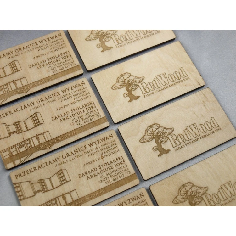 Wooden Business Cards - Laser Engraved