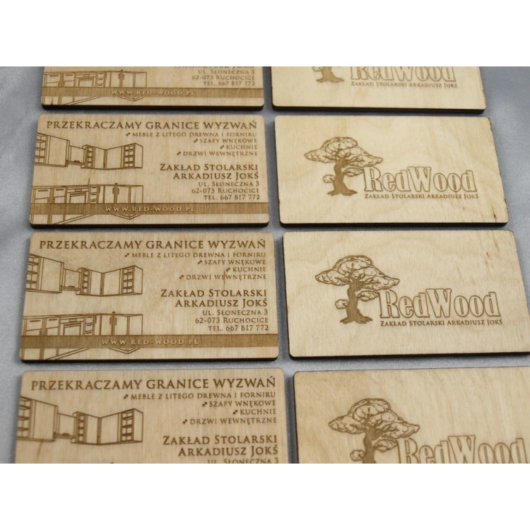 Wooden Business Cards - Laser Engraved