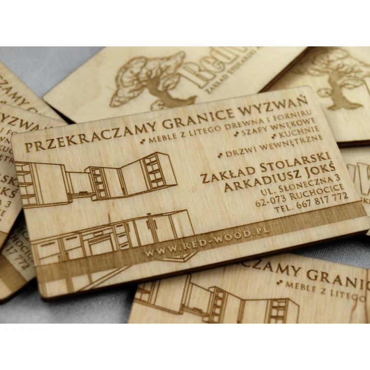 Wooden Business Cards - Laser Engraved