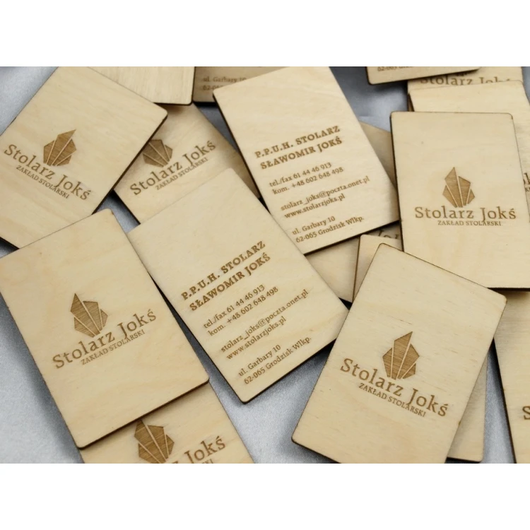 Wooden Business Cards - Laser Engraved