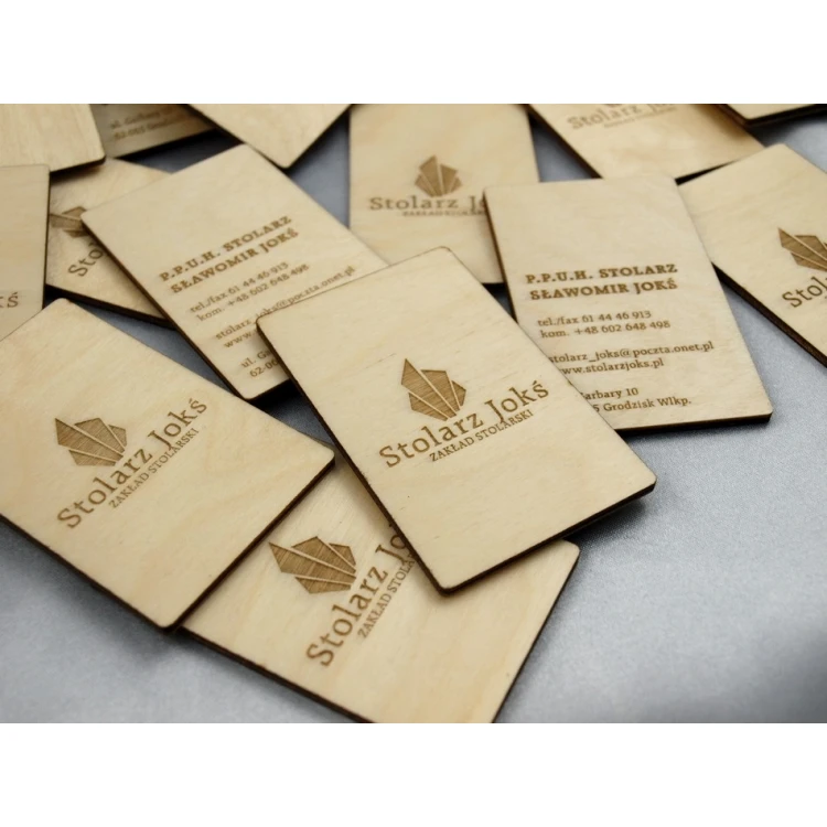 Wooden Business Cards - Laser Engraved
