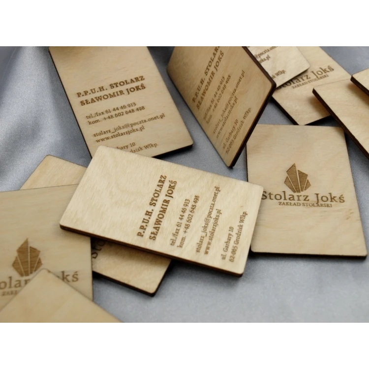 Wooden Business Cards - Laser Engraved