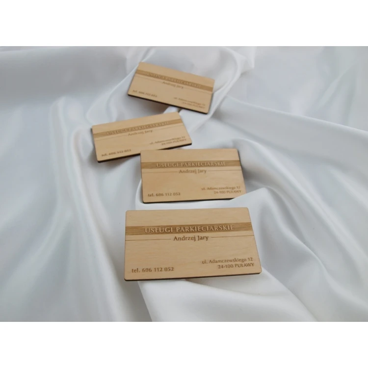 Wooden Business Cards - Laser Engraved
