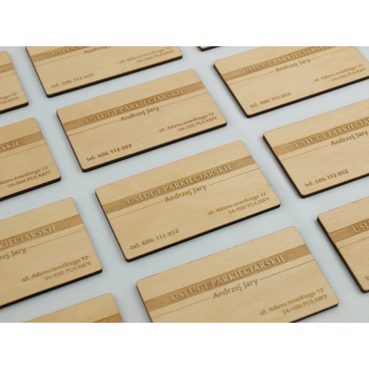 Wooden Business Cards - Laser Engraved