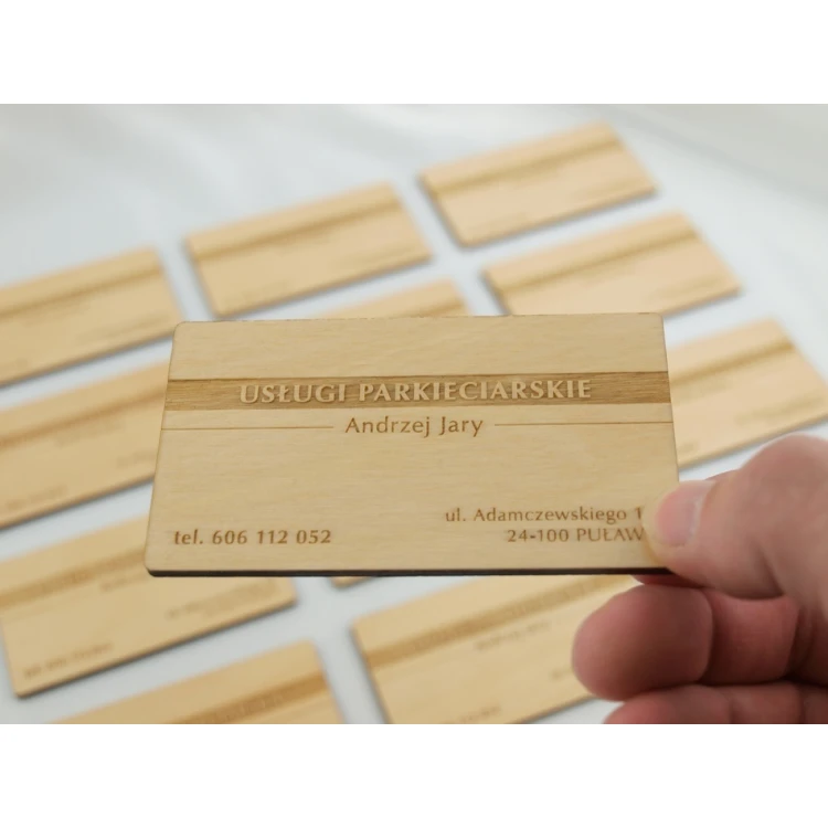 Wooden Business Cards - Laser Engraved