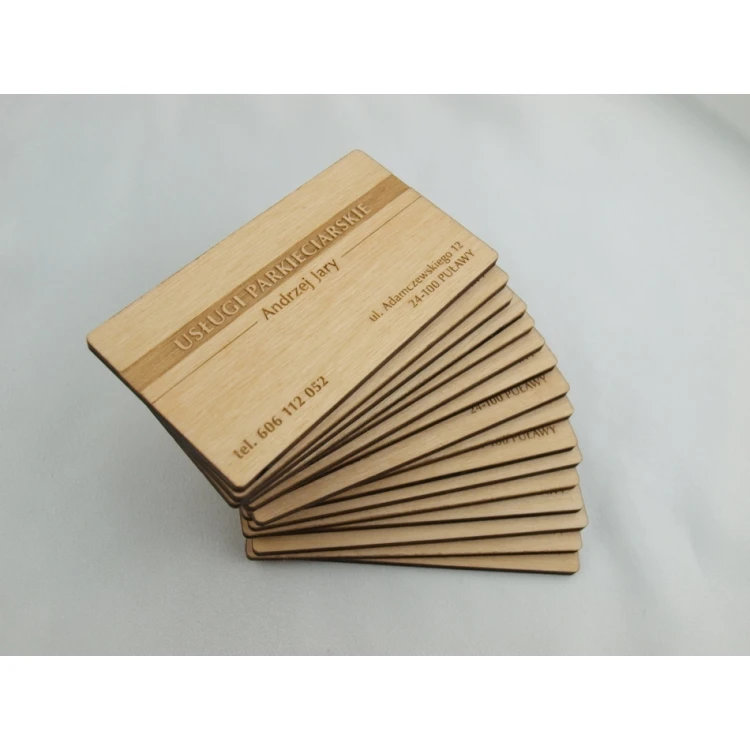 Wooden Business Cards - Laser Engraved