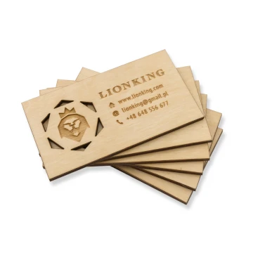 Premium Wood Business Cards - Lacquered - Engraved - WZ023