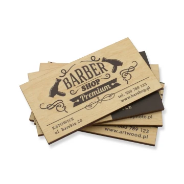 Premium Wood Business Cards - Lacquered - UV Print - WZ022