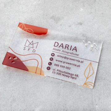 Plexiglass Transparent Business Cards - WIZ042 - Color UV Print