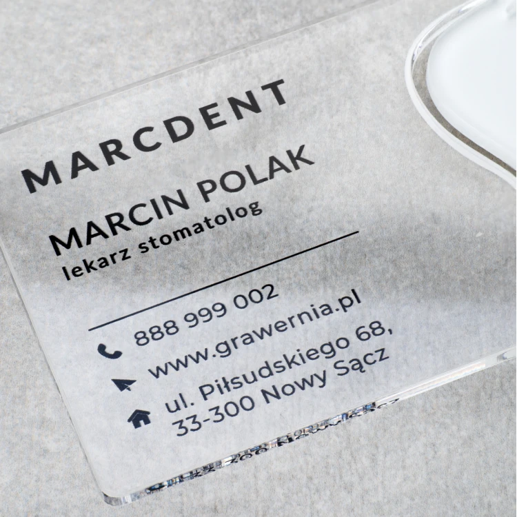 Plexiglass Transparent Business Cards - WIZ043 - Color UV Print