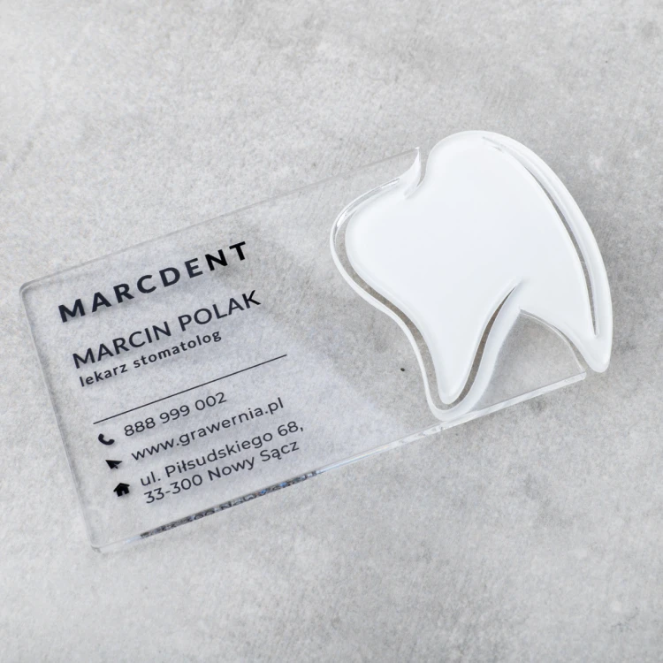 Plexiglass Transparent Business Cards - WIZ043 - Color UV Print