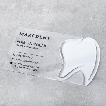 Plexiglass Transparent Business Cards - WIZ043 - Color UV Print